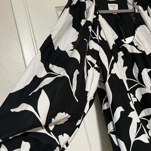 Kate Spade Black and White Floral Mini Dress NWT - Picture 6 of 7